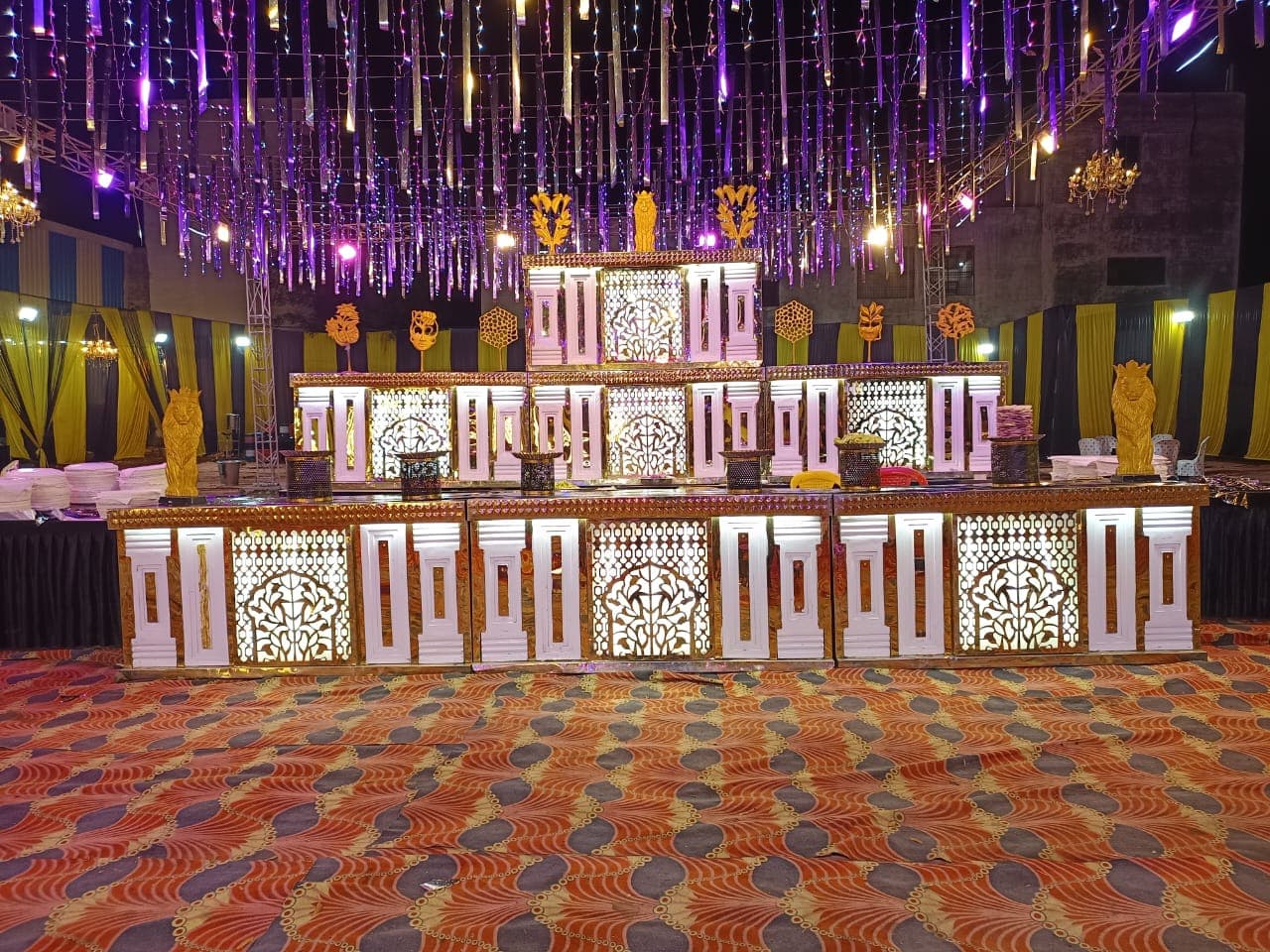 Decorative celebration lights at a Manglam Event