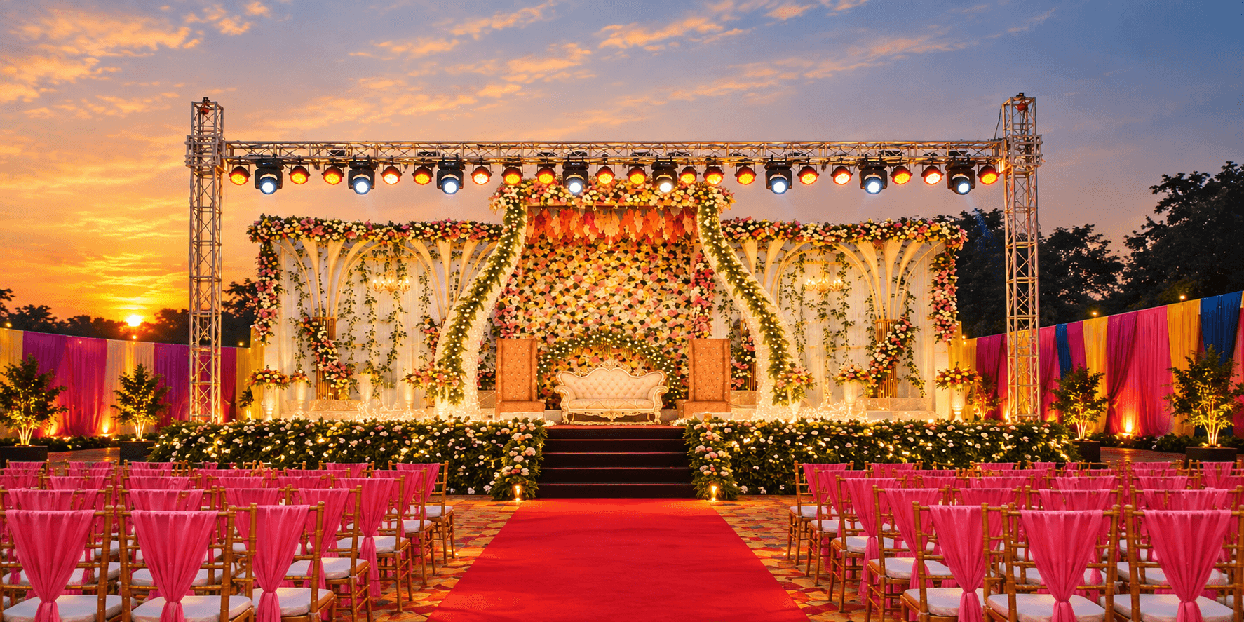 Manglam Event floral wedding installation